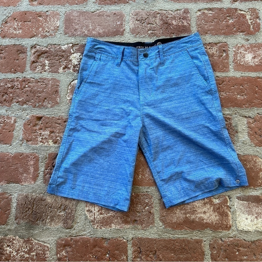 Free Planet Chino Shorts kids size 14 Mid Rise Zip Fly Flat Front 5 Pockets